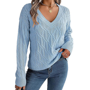 Acogedor Jersey de punto para Otoño Invierno suave cálido moda Casual Tops que te mantienen cómodo elegante uso diario - Product Image 3