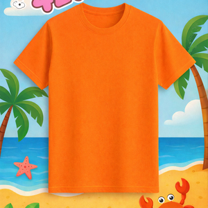 Camiseta Deportiva Informal de Secado Rápido para Mujer, Marca FMF, Tejido de Punto Regular, 100% Poliéster, Estampado (Estampado Gráfico), Ropa de Playa, Color Naranja - Product Image 6