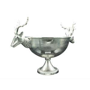 ชามตกแต่งสแตนเลสลายดอกไม้สีทอง ดีไซน์สวยงาม สีทองเงิน 2 ใบ สำหรับใช้ในบ้านและงานปาร์ตี้ - Product Image 6