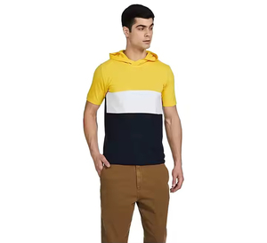 Camisetas de hombre de alta calidad con diseño de impresión por sublimación Estilo de tendencia Cuello con capucha de secado rápido-Camisetas de hombre con capucha - Product Image 1