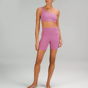 High Quality Women's Workout Gym <b>Set</b> <b>Seamless</b> Yoga Sports Bra <b>and</b> High Waist Fitness <b>Legging</b> Above Knee Length Drop Shoulder - Product Image 4