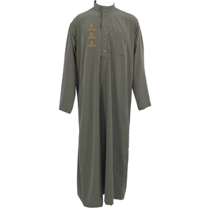 Abaya Caftan islamique traditionnelle musulmane d'automne grande taille pour hommes vente en gros de vêtements arabes - Product Image 6