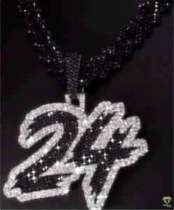 สร้อยคอเพชรมออิสซาไนท์แบบมีจี้รูปตัวเลขทำจากอัญมณีสไตล์ฮิปฮอปผลิตในแบบของอินเดีย - Product Image 4