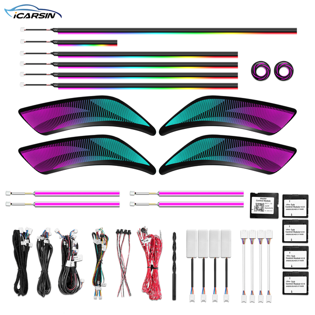 Upgrade ICarsin 256 Colors LED Car Interior Ambient Lighting for BMW 1 Series F20/F21 2010-2018 Decoration Trim Accessories