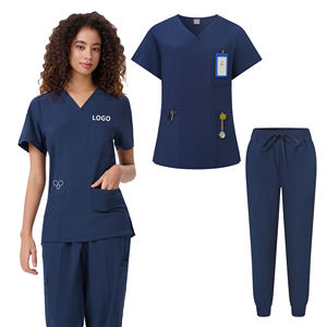 Nouveaux ensembles d'uniformes médicaux en polyester pour femmes et hommes, tenues d'infirmiers en tissu tissé, adaptées aux professionnels de la santé - Product Image 5
