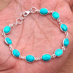 Turquoise <b>Bracelet</b> Gemstone <b>Bracelet</b> <b>Women</b> Silver Jewelry Handmade Jewelry Gift <b>for</b> Her <b>Women</b> Jewelry - Product Image 6