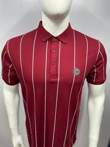 T-shirt en poly coton à rayures verticales pour hommes en polyester/coton - Product Image 5