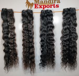 Extensiones humanas de doble trama de color natural estilo templo indio virgen 100% al por mayor, fabricante directo de paquetes ondulados naturales - Product Image 5