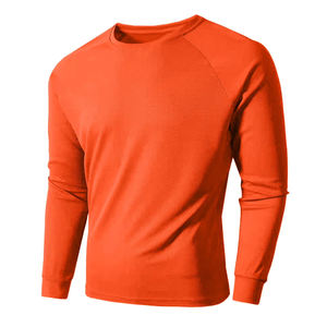 Camisetas de Manga Larga para Hombre, Color Sólido, Transpirables, de Secado Rápido, Cuello Redondo, para Gimnasio, Deportes, Fitness, Entrenamiento, con Logotipo Personalizado - Product Image 1