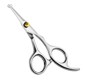 Pet Grooming Scissors Comfortable Around Eyes Probe Tip Blunt Trimming Scissor Stainless Steel Good Shears for Dogs and Cats