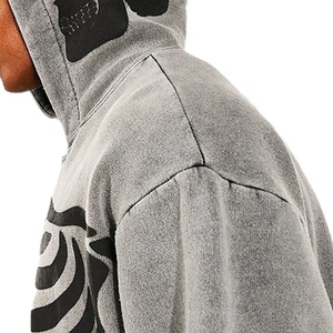 เสื้อฮู้ดผ้าคอตตอนสำหรับผู้ชายผ้า100% มีฮู้ดสำหรับกลางแจ้งผ้านุ่มใส่สบายดีไซน์ใหม่ - Product Image 2