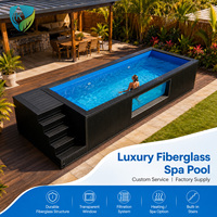Isolierter Oberirdischer Glasfaser-Swimmingpool 12m Thermisches FRP Hochbelastbares Wetterfestes Dauerinstallations-Set