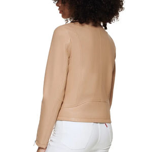 Las mujeres de cuero genuino chaquetas de manga larga señoras invierno otoño bombardero cremallera Mujer chaqueta de cuero - Product Image 2