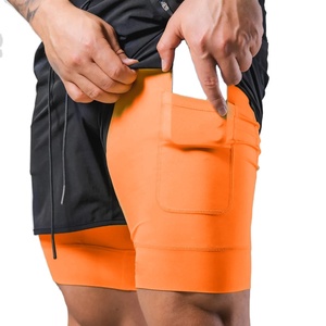 2026 New Hot Shorts Knitted Men's 2 In1 Double <b>Layer</b> Quick Dry Breathable Elastic Waist Sports Casual Shorts - Product Image 6