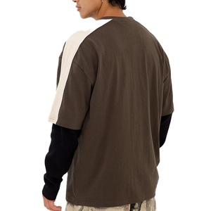 เสื้อยืดดีไซน์กราฟิกทรงหลวมไซส์ใหญ่พิเศษ รุ่นใหม่ล่าสุด ผ้าหนา 250 กรัม สไตล์สตรีทแวร์ ตกแต่งแถบแขนเสื้อแบบวินเทจ ทรงยาว - Product Image 3