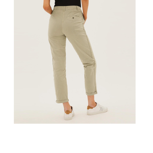Pantalones chinos informales para exteriores para mujer de alta calidad, pierna recta ajustada con decoración de encaje, estilo frontal plano, exportación desde BD - Product Image 6