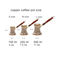 Cafetière turque en cuivre martelé turc et vintage pour Istanbul et cafetière de décoration de restaurant turc