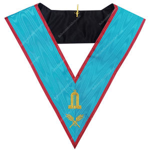 MASONIC REGALIA BLUE LODGE ASSR TESORERO OFICIAL COLLAR FREEMASON COLLAR BORDADO - Product Image 4