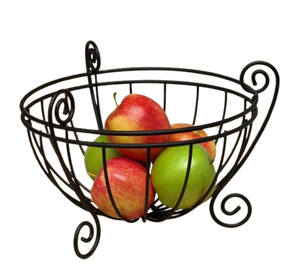 Cesta de frutas de metal Centro de mesa Cesta de frutas de metal decorativa de alta venta Cesta de frutas con cable de metal - Product Image 1