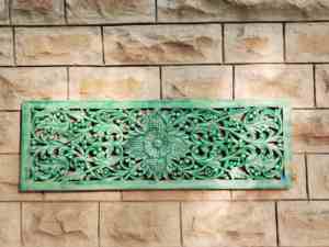 Panneau de décoration murale en bois pour salon, panneau de suspension murale en bois sculpté - Product Image 4