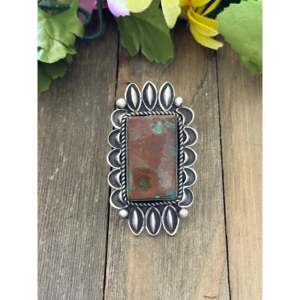 Alex Sanchez Royston Turquoise Sterling <b>Silver</b> <b>Adjustable</b> Vintage <b>Ring</b> - Product Image 5