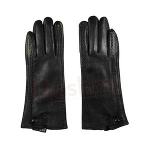 Gants de conduite d'hiver en cuir de vachette de qualité supérieure pour femmes Taille personnalisée Style uni à la mode pour le ski en plein air et les voyages de fête - Product Image 3