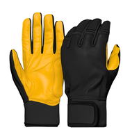 Guantes de Bateo de Béisbol y Sóftbol de Cuero de Alta Calidad, Diseño Profesional, Duraderos, Transpirables y Ligeros, con Protección Completa para los Dedos