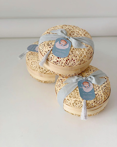 Thân Thiện Với Môi Dệt Tay Giỏ Tre Với Nắp Và Bow Ramadan Trang Trí Kỳ Nghỉ Tre Vòng Hộp Lưu Trữ - Product Image 2