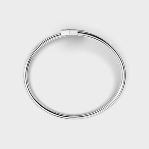 IGI Certified Lab Grown Round Diamond Hexagon Open <b>Bangle</b> <b>Bracelet</b> in Solid 925 Sterling <b>Silver</b> - Product Image 4