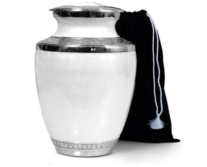 Urne funéraire en métal très décorative fournitures de décoration funéraire urnes de cendres gravées pour cendres humaines adultes tenant - Product Image 3