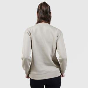 Sweat-shirt beige pour femme Argo avec impression en relief brodée, sweat à capuche en tricot de soie respirant pour l'automne/l'hiver, léger pour l'entraînement - Product Image 2