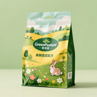 Sacs personnalisés en aluminium pour aliments pour animaux de compagnie 100g-10kg pour chiens et chats, sachets refermables à fond plat avec impression par gravure pour le stockage