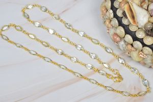 Wholesale <b>Solid</b> 925 Sterling <b>Silver</b> Natural Blue Topaz Faceted Gemstone 18K Gold Plated Overlay Necklace & Convertible <b>Bracelets</b> - Product Image 3