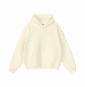 Venta al por mayor de peso pesado de los hombres de gran tamaño con capucha de lujo Puff Pullover con estampado personalizado básico de algodón mezclado para la temporada de otoño - Product Image 2