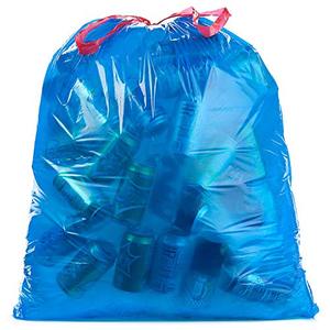Sacs poubelles de recyclage Ultrasac bleus de 33 gallons, 0,9 mil, 33,5 x 38 pouces, 45 unités, pour usage domestique, industriel et commercial - Product Image 5