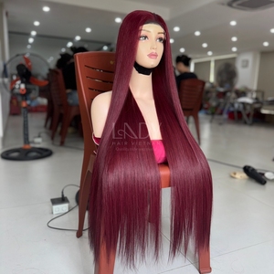 Plus haute qualité belles perruques vrais cheveux humains 100% vietnamien cheveux humains os droite personnaliser couleur fermeture perruque 2025 - Product Image 4
