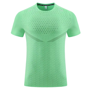 100% ผ้าไนลอนแขนสั้นแห้งเร็วพิมพ์ลาย3D สำหรับใส่วิ่งออกกำลังกายกลางแจ้งวิ่งออกกำลังกายเล่นกีฬาสันทนาการใหม่ - Product Image 4