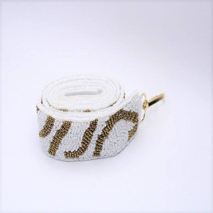 Latus Best Quality Crossbody College Purse Leopard Embroidery Formal Beaded Bag Straps Trendy <b>Canvas</b> Lining Auto Lock Buckle - Product Image 1