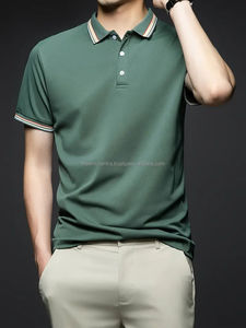 Los hombres más vendidos de alta calidad para camisetas de polo Polos de golf transpirables personalizados con mangas largas y cortas Patrón sólido - Product Image 4