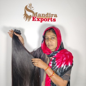 Extensiones de cabello humano recto negro sedoso largo al por mayor de paquetes de Virgen India cruda 100% - Product Image 5