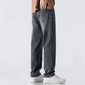 กางเกงยีนส์ขาตรงสำหรับผู้ชายสไตล์ลำลองเทรนด์ใหม่คลาสสิกสำหรับผู้ใหญ่ - Product Image 4
