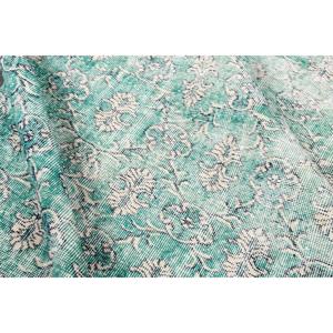 Alfombra Turca Grande de 4.6x9.6 pies, Alfombra Marroquí Vintage Azul y Blanca de Lana - Product Image 5