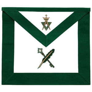 Regalia maçonnique, ancien maître, tablier maçonnique de luxe de haute qualité, brodé à la main, aimant, espoir, foi, charité, tablier personnalisé - Product Image 5