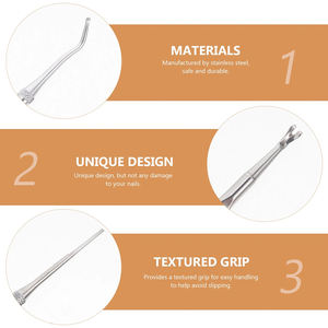 Limas de Podología para uñas encarnadas de acero inoxidable de doble extremo, 3 uds., instrumentos de curetas manuales, herramienta quirúrgica básica, uñas encarnadas - Product Image 4