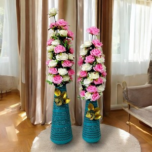 Style côtier fer fleur Vase maison Vases décoratifs pour salon hôtels-visage forme conception vente en gros fabricant exportateur - Product Image 6