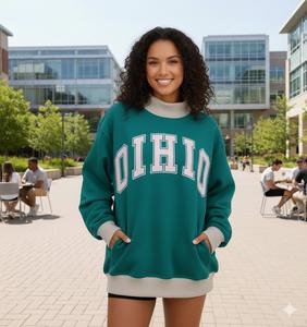 Sudadera de Cuello Alto con Bordado Personalizado, Diseño Multicultural Griego, Informal, para la Universidad, Invierno - Product Image 6