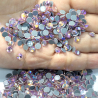 Offre Spéciale Bling Bling SS10-SS30 pierres de cristal dos plat ongles strass 3D HotFix Nail Art décoration bricolage verre manucure