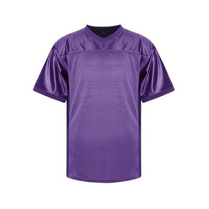 2025 camiseta de fútbol Unisex de moda de alta calidad con cuello en V ropa deportiva de entrenamiento de fútbol Color liso sólido para hombres adultos personalizable - Product Image 6
