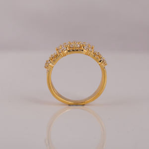 Personalizable 18K oro amarillo laboratorio cultivado diamante corte media eternidad boda banda estilo de moda joyería de compromiso anillos de moda - Product Image 2