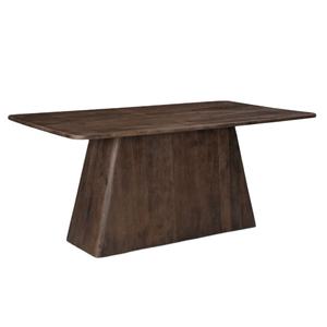 Mesa de comedor de madera de mango ajustable con acabado marrón tabaco, Colección delgada moderna personalizada para cocina, dormitorio, sala de estar - Product Image 1